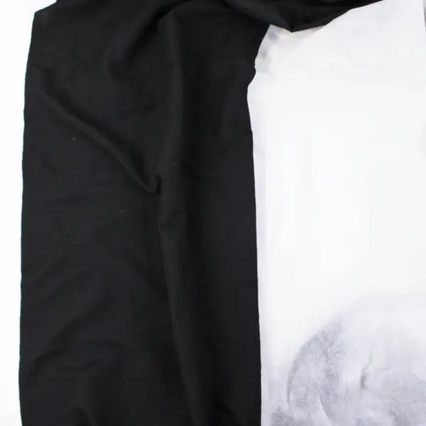 King Size Tailored Bed Skirt Black with White Trim 78 x 80 Pre-Owned