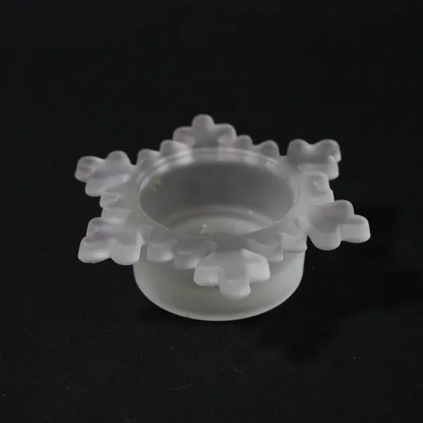 Set of 3 Frosted Glass Snowflake Tealight Candle Holders