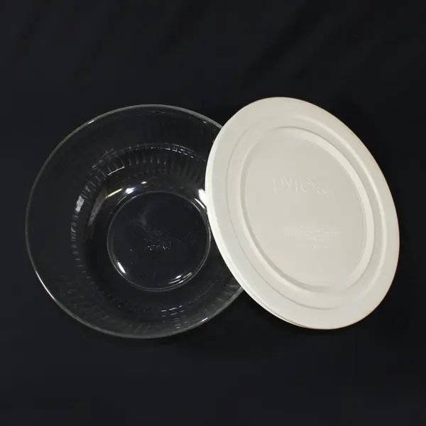 Vintage Pyrex 7404 Clear Ribbed 4.5 Qt Mixing Salad Bowl
