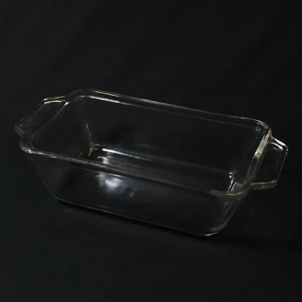 Anchor Ovenware 1041 Glass Loaf Dish 1.5 Qt USA Integrated Handles