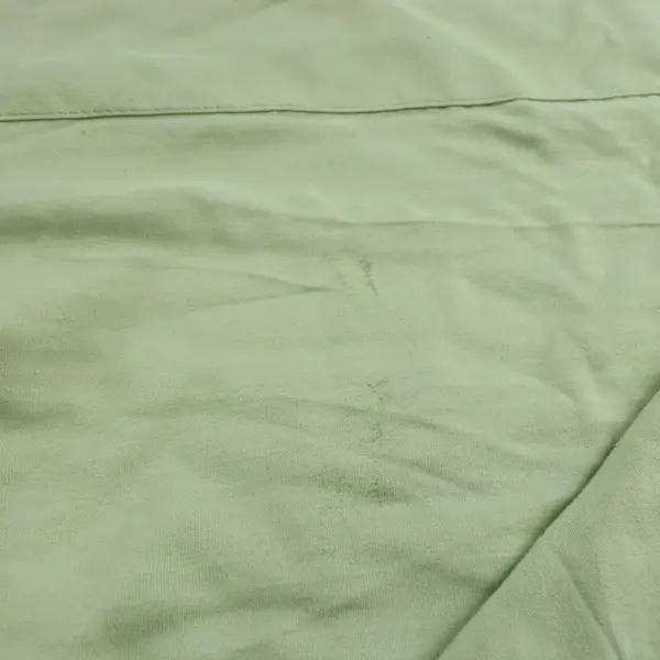 Lot of 3 Solid Color King Flat Sheets Green Blue Beige FLAWED