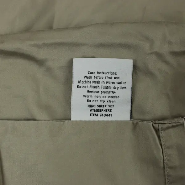 Lot of 3 Solid Color King Flat Sheets Green Blue Beige FLAWED