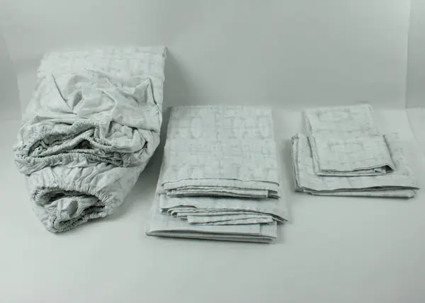 Shewak Lajwanti 6-Piece Twin Sheet Set White Gray Home Fashions