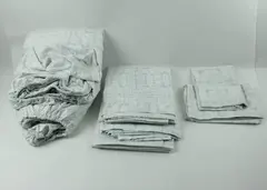 Shewak Lajwanti 6-Piece Twin Sheet Set White Gray Home Fashions