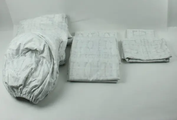 Shewak Lajwanti 6-Piece Twin Sheet Set White Gray Home Fashions