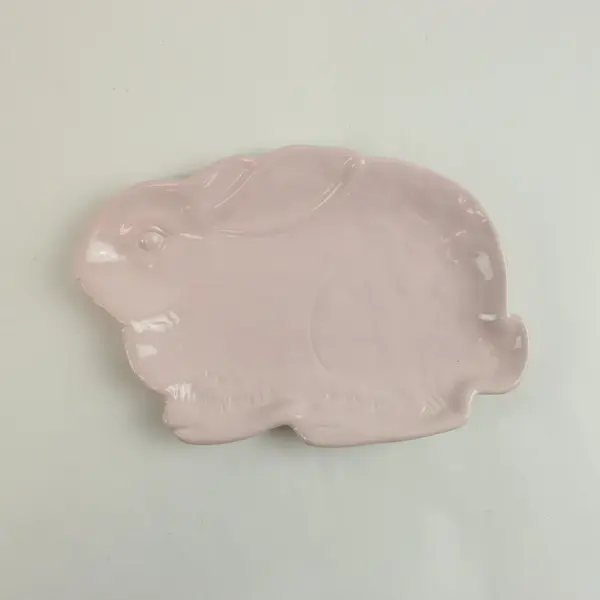 Magenta Exclusive Pink Ceramic Rabbit Embossed Serving Platter
