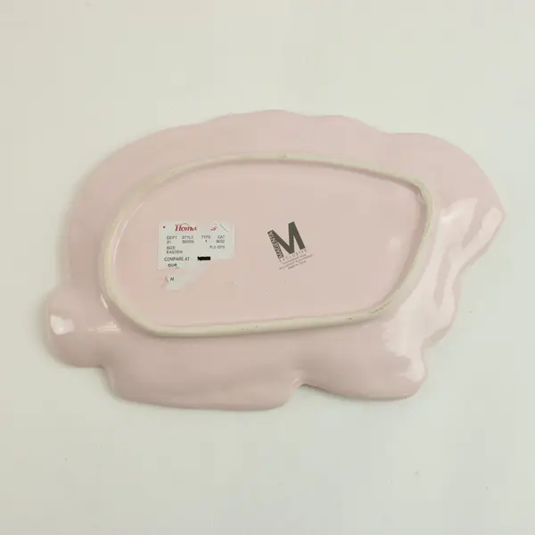Magenta Exclusive Pink Ceramic Rabbit Embossed Serving Platter