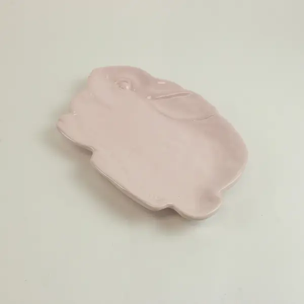 Magenta Exclusive Pink Ceramic Rabbit Embossed Serving Platter