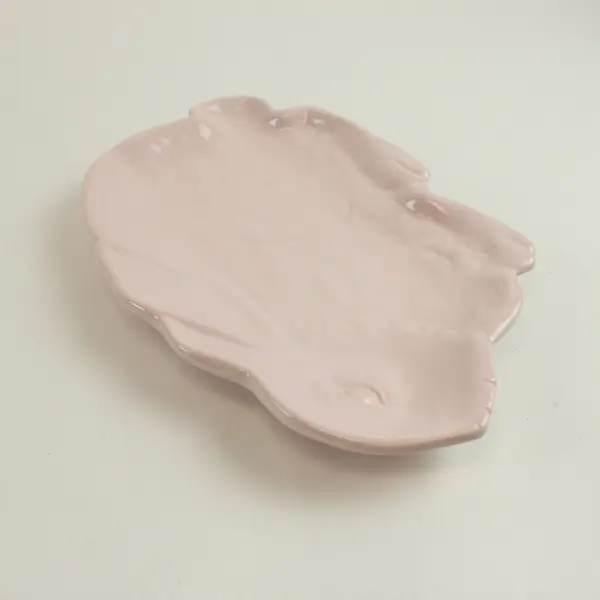 Magenta Exclusive Pink Ceramic Rabbit Embossed Serving Platter