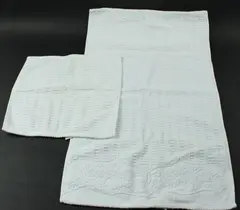 DAVIDSON Premier White Textured Cotton Hand Towel Washcloth Set