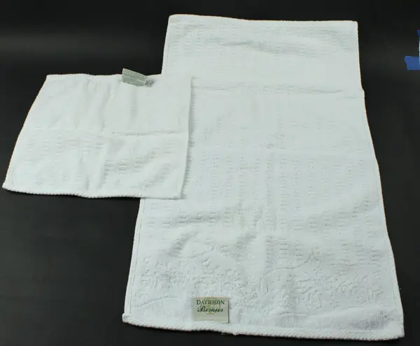 DAVIDSON Premier White Textured Cotton Hand Towel Washcloth Set
