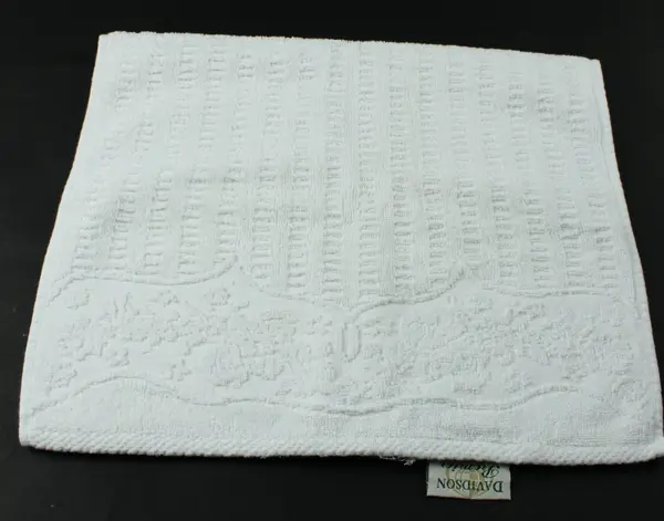 DAVIDSON Premier White Textured Cotton Hand Towel Washcloth Set