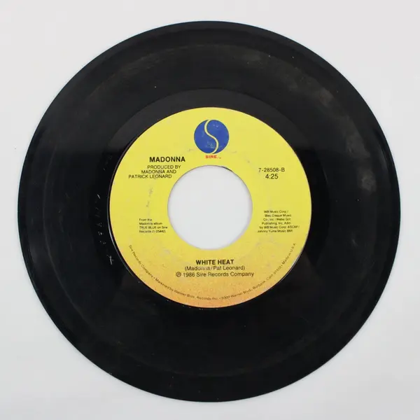 Madonna Open Your Heart White Heat 7-28508 7" Vinyl 45 RPM Sire Record
