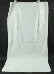 Callaway White Terry Cloth Bath Towel Openwork Border