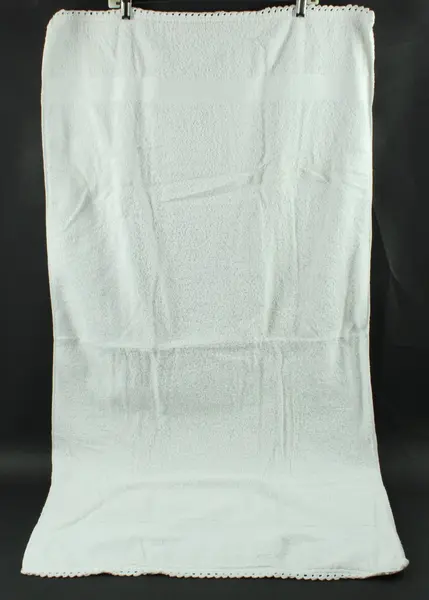 Callaway White Terry Cloth Bath Towel Openwork Border