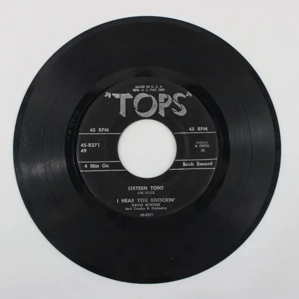 Tops 7-Inch 45 RPM Vinyl: Rock-A-Beatin' Boogie / Sixteen Tons