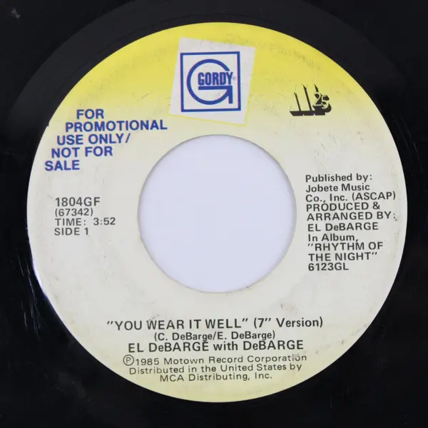 EL DeBarge You Wear It Well Promo 7" Vinyl Record  Gordy