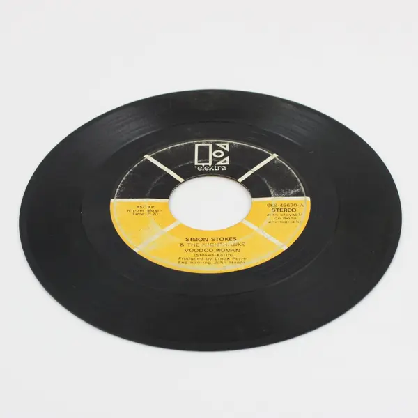 Elektra Simon Stokes Voodoo Woman/Can't Stop Now 7" Vinyl Record