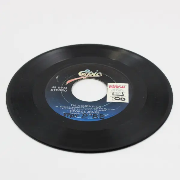 George Jones I'm a Survivor  7" Stereo Vinyl Record Epic 