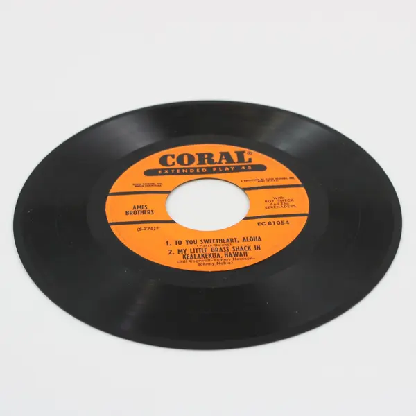 Ames Brothers Coral 7" 45 RPM EP To You Sweetheart Aloha Sweet Leilani