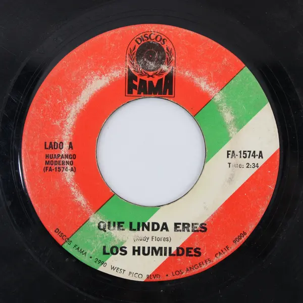 Los Humildes La Ingrata/ Que Linda Eres Fama FA-1574-B Mexican 7" Vinyl Record