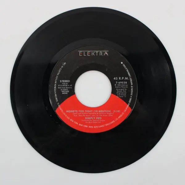 Simply Red Money's Too Tight / Picture Book (DUB) Elektra 7" Vinyl