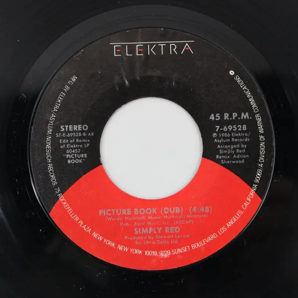 Simply Red Money's Too Tight / Picture Book (DUB) Elektra 7" Vinyl