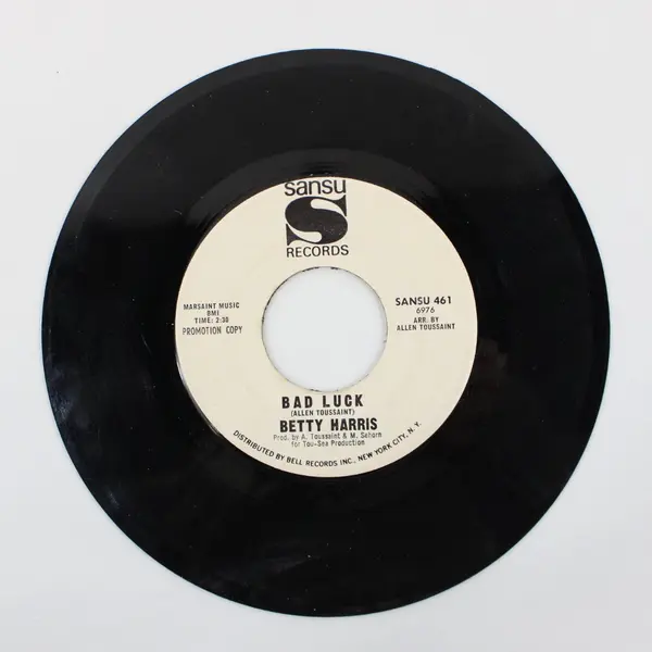 Betty Harris Bad Luck/ Lonely Hearts Sansu 461 Promo 7" Vinyl Record