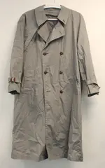 London Fog Men's Gray Trench Coat Size 42R Classic FLAWED