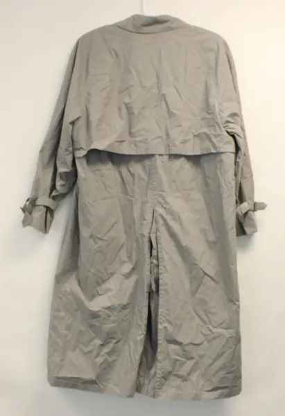 London Fog Men's Gray Trench Coat Size 42R Classic FLAWED
