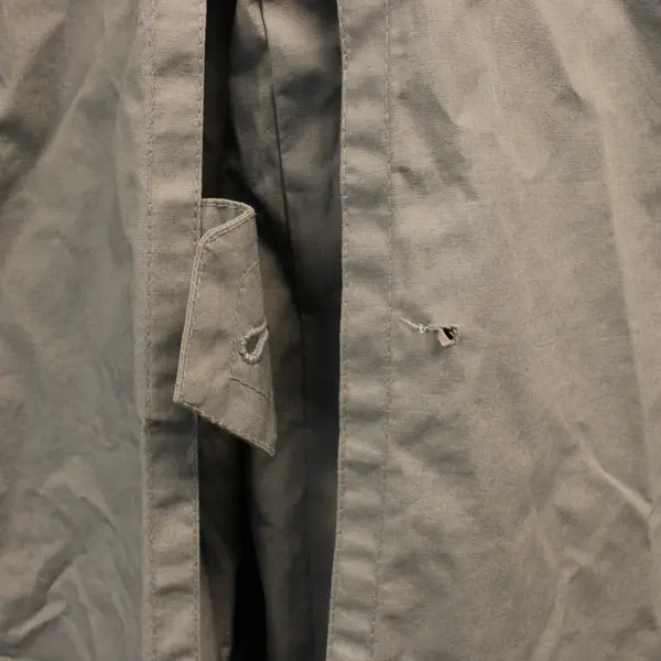 London Fog Men's Gray Trench Coat Size 42R Classic FLAWED