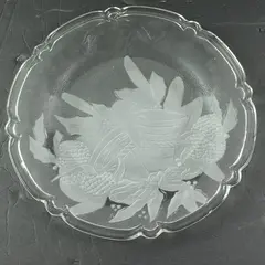 Elements 13" Satin Bells Clear Holiday Serving Platter w/ Box