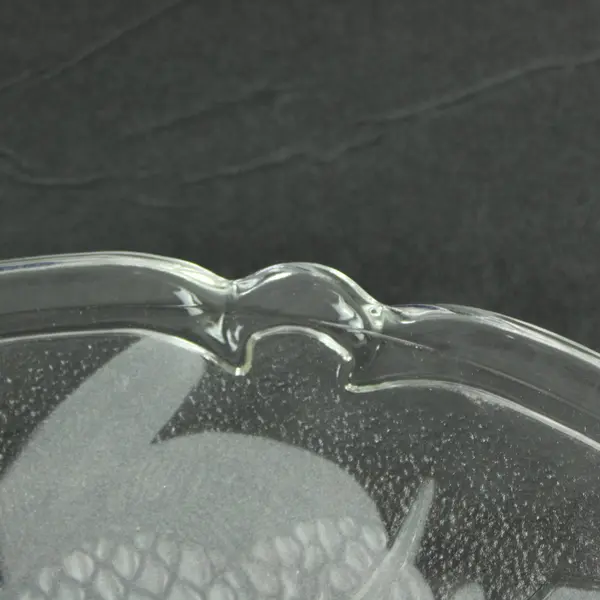 Elements 13" Satin Bells Clear Holiday Serving Platter w/ Box