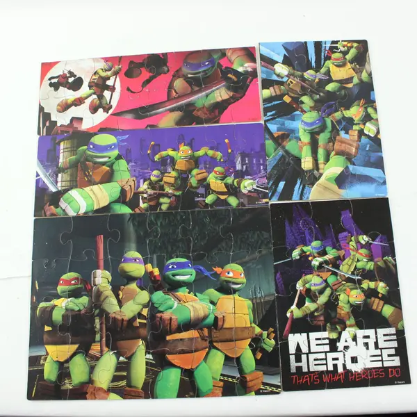 Lot of 5 Teenage Mutant Ninja Turtles Jigsaw Puzzles