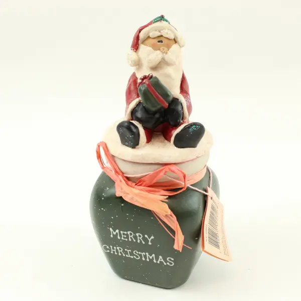 Crazy Mountain Santa Merry Christmas Candle Holder