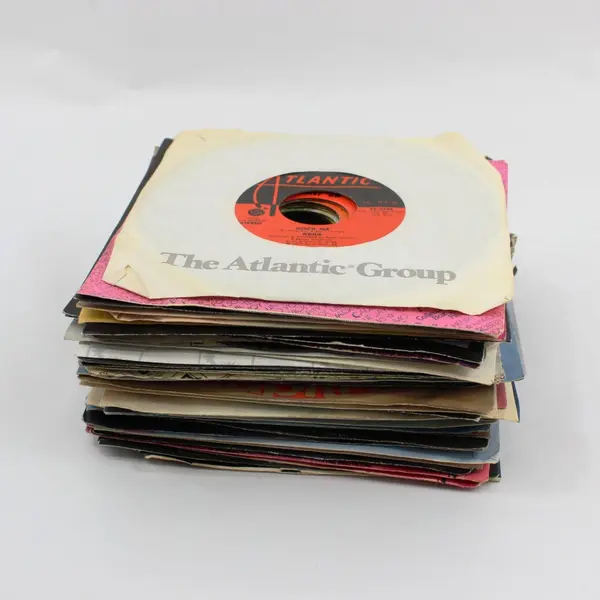 Lot of 43 7-Inch Vinyl Records for DIY Crafts Art Decor Upcycling