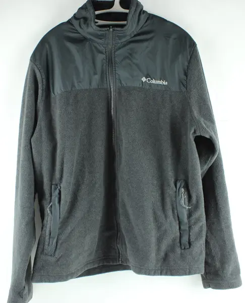 Columbia Men's Large Charcoal Gray Fleece Full Zip Jacket