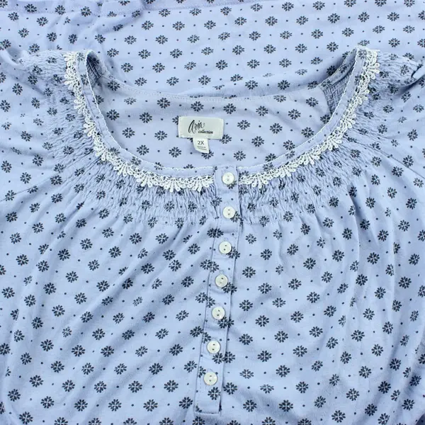Aria Collection Women's Cornflower Blue Sleepshirt 2X