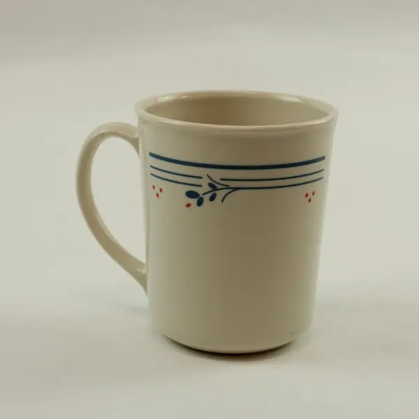 Corning Floral Coffee Mugs Pair of 2 Pink Blue Designs