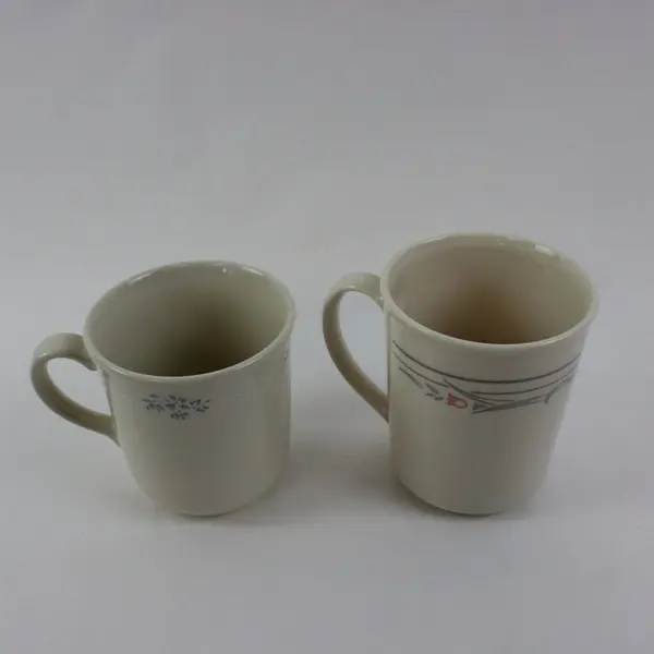 Corning Set of 2 Lace Bouquet & Peach Garland Coffee Mugs