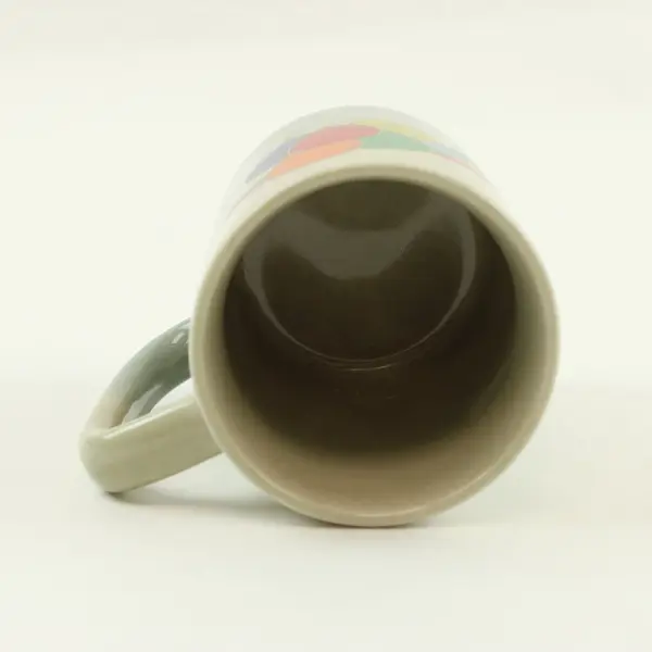 Unbranded White Ceramic Balloon Rainbow Coffee Mug Cup