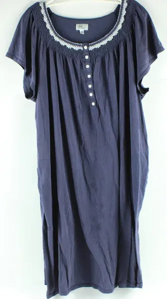 Aria Collection Women's Navy Blue Sleepshirt 2X