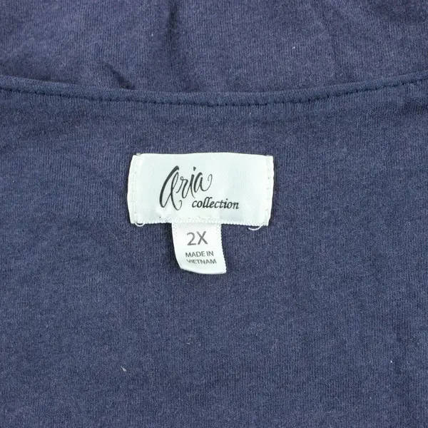 Aria Collection Women's Navy Blue Sleepshirt 2X