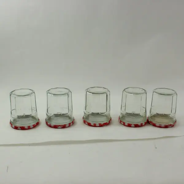 Lot of 5 Empty Bonne Maman Glass Jam Jars Craft Storage Canning