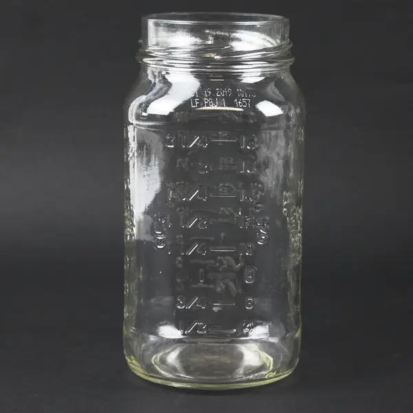 Lot of 3 Clear Glass Measuring Jars No Lids Storage Crafting