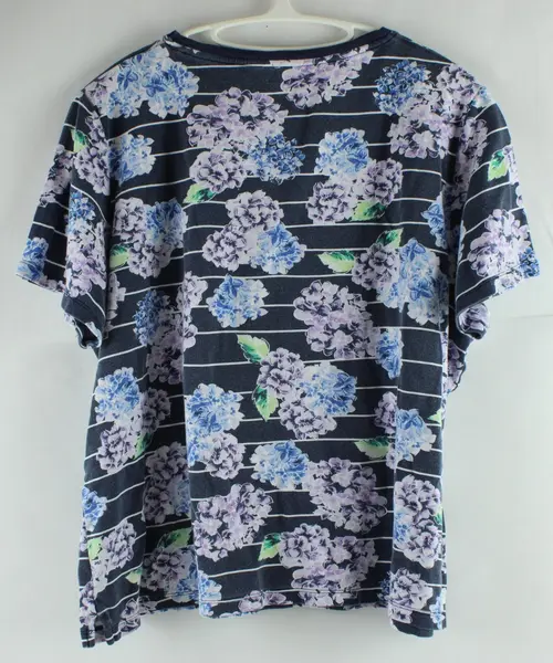Kim Rogers Women's XL Multicolor Hydrangea Floral Print T-Shirt