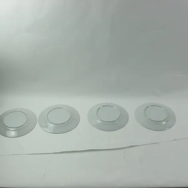 Set of 4 Hand-Painted Blue White Salad Plates 8 Inch