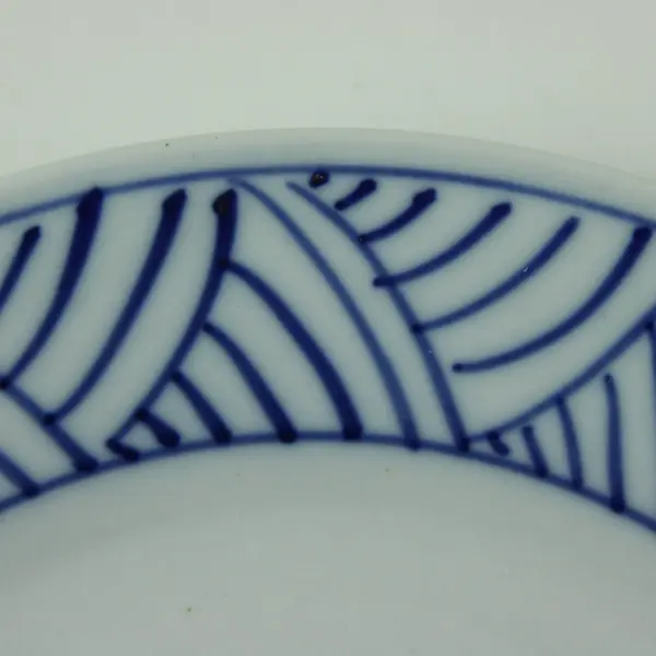 Set of 4 Hand-Painted Blue White Salad Plates 8 Inch