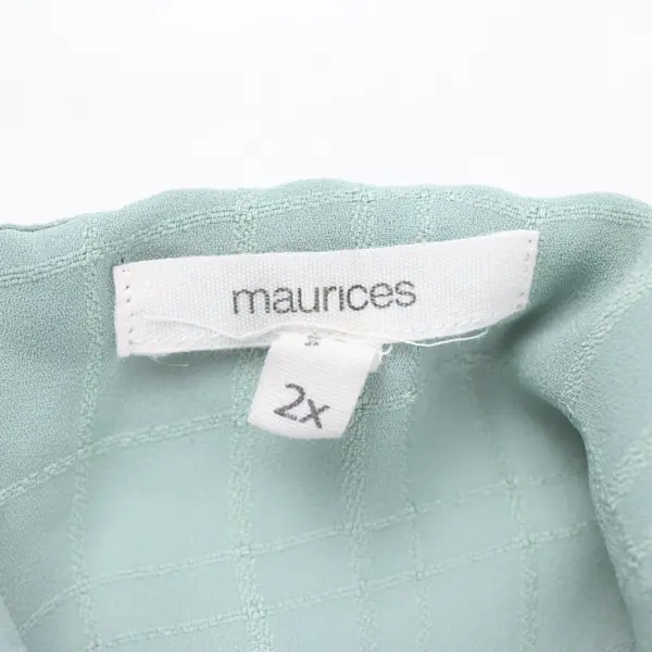 Maurices Women's Mint Green V-Neck Roll-Tab Sleeve Blouse 2X