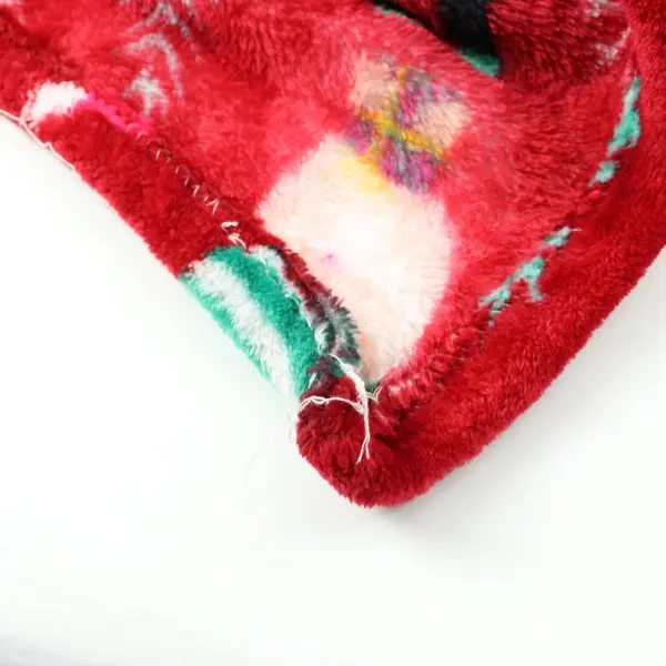 Happy Holidays Christmas Gnome Fuzzy Throw Blanket 58x72